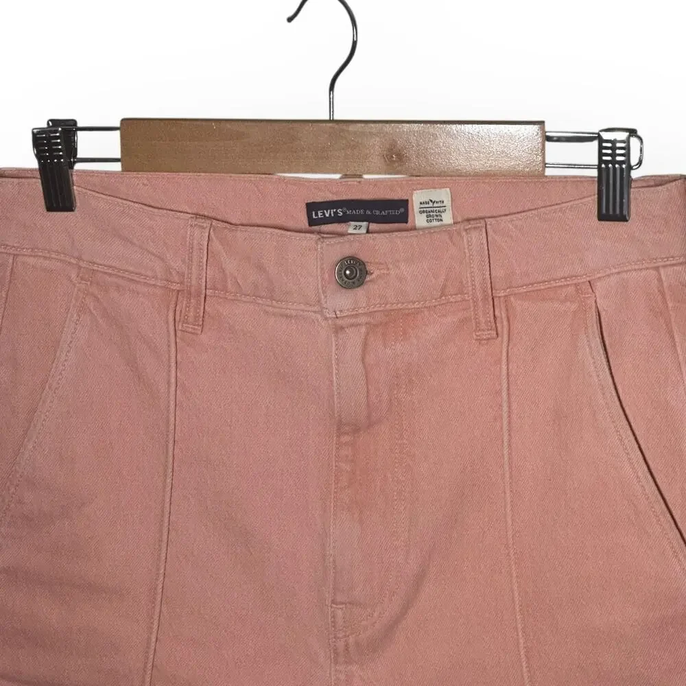 LEVI'S Riviera Shorts Bermuda Shorts Twill Rose Pink Relaxed Mid Rise Stretch